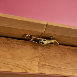 Table à manger ovale extensible bois d'hévéa et placage chêne naturel 4-6 places - 110 / 140 x 100 x 75 cm - Lisa