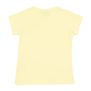 T-shirt da bambina maniche corte logo grande Basic