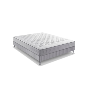 Ensemble INITIAL matelas H23 ressort ensachés, ferme, sommier