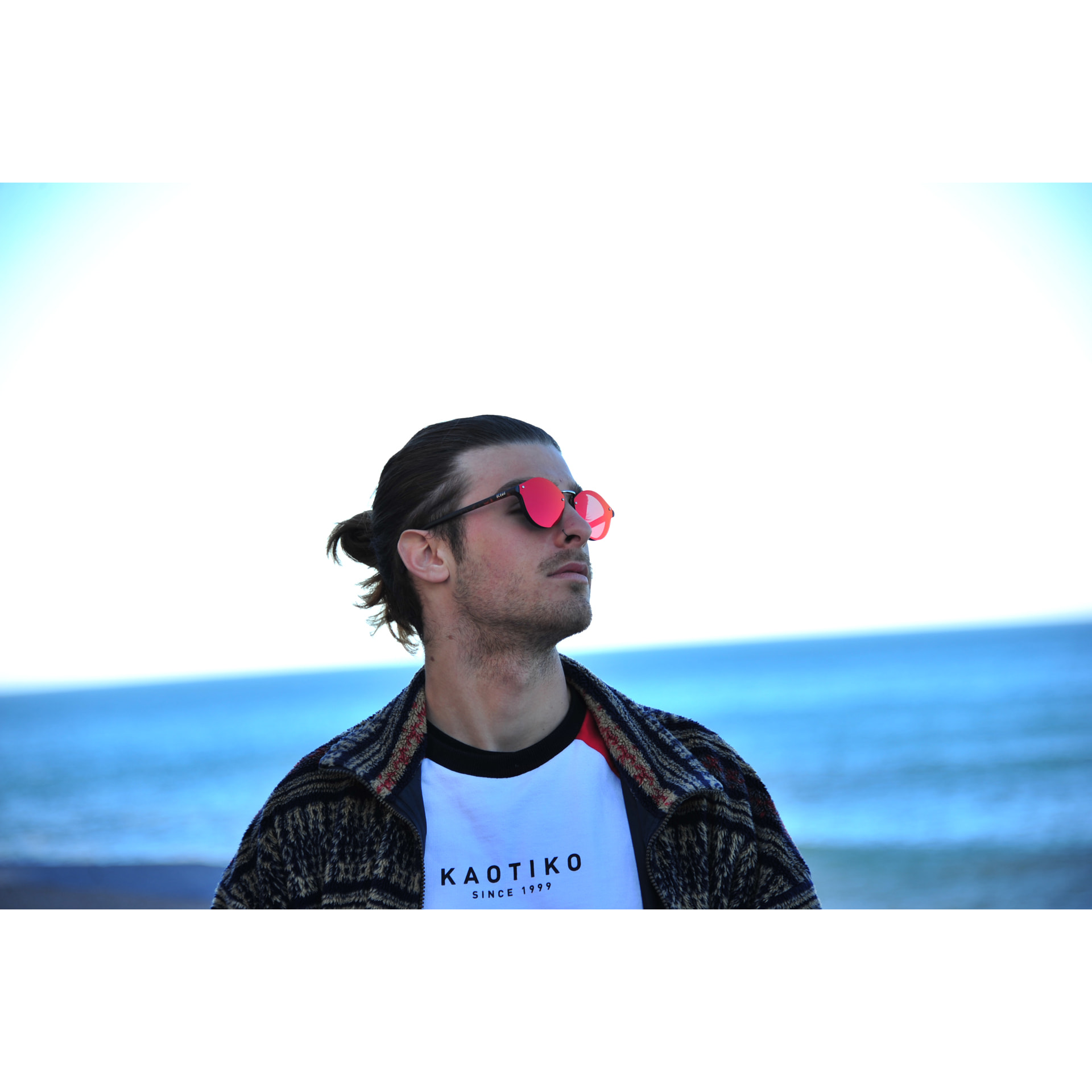 Gafas de sol OCEAN LOIRET - Carey mate / Plana revo roja