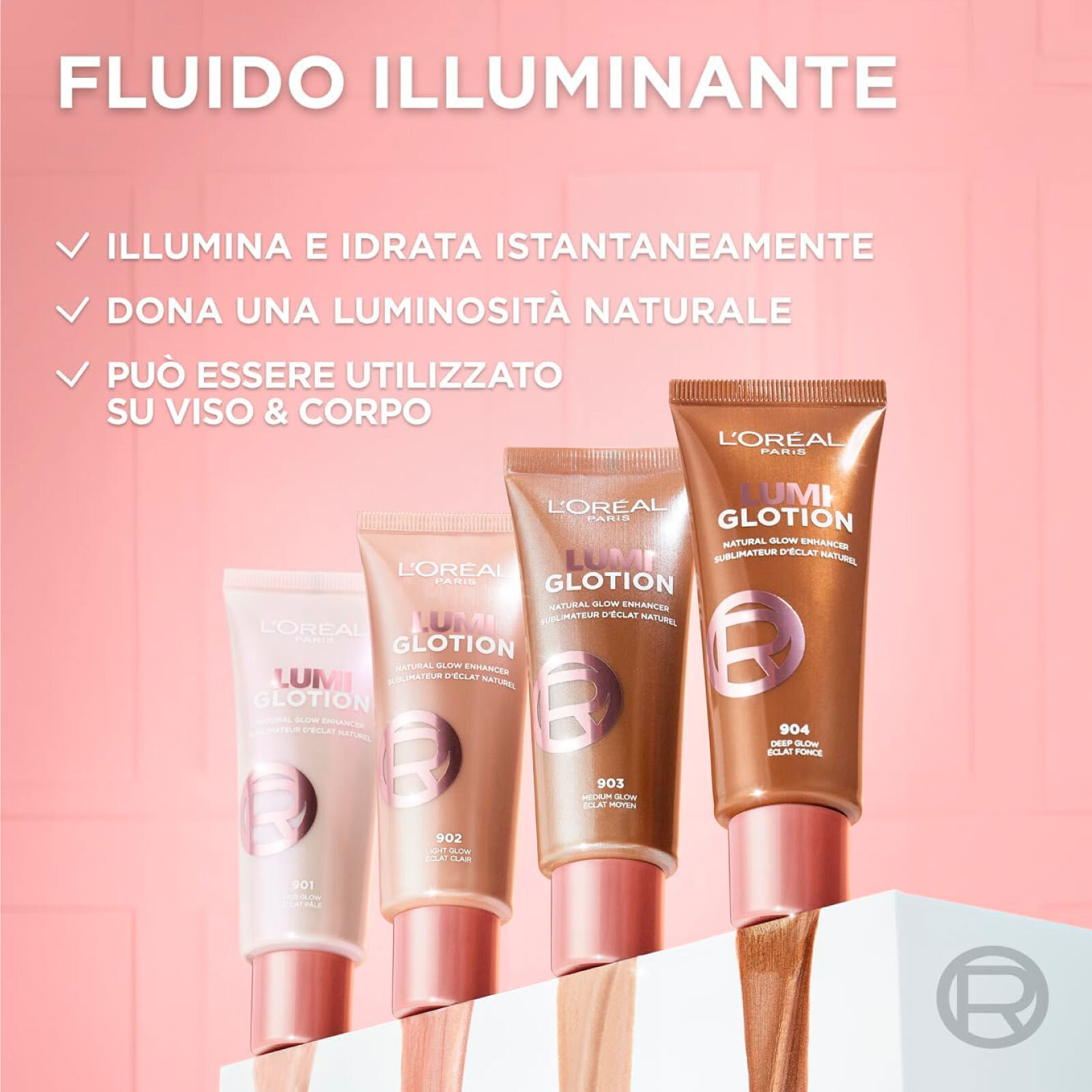 Illuminante Liquido 904 Deep Glow Lumi Glotion per Viso Corpo Idrata e Illumina la Pelle - Flacone da 40ml
