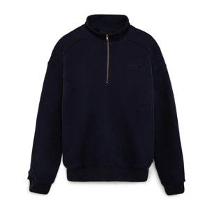 Sudadera Unisex Half-Zip Azul Marino
