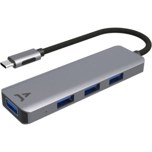 Hub USB C ADEQWAT USB-C / 4 ports USB-A 3.0