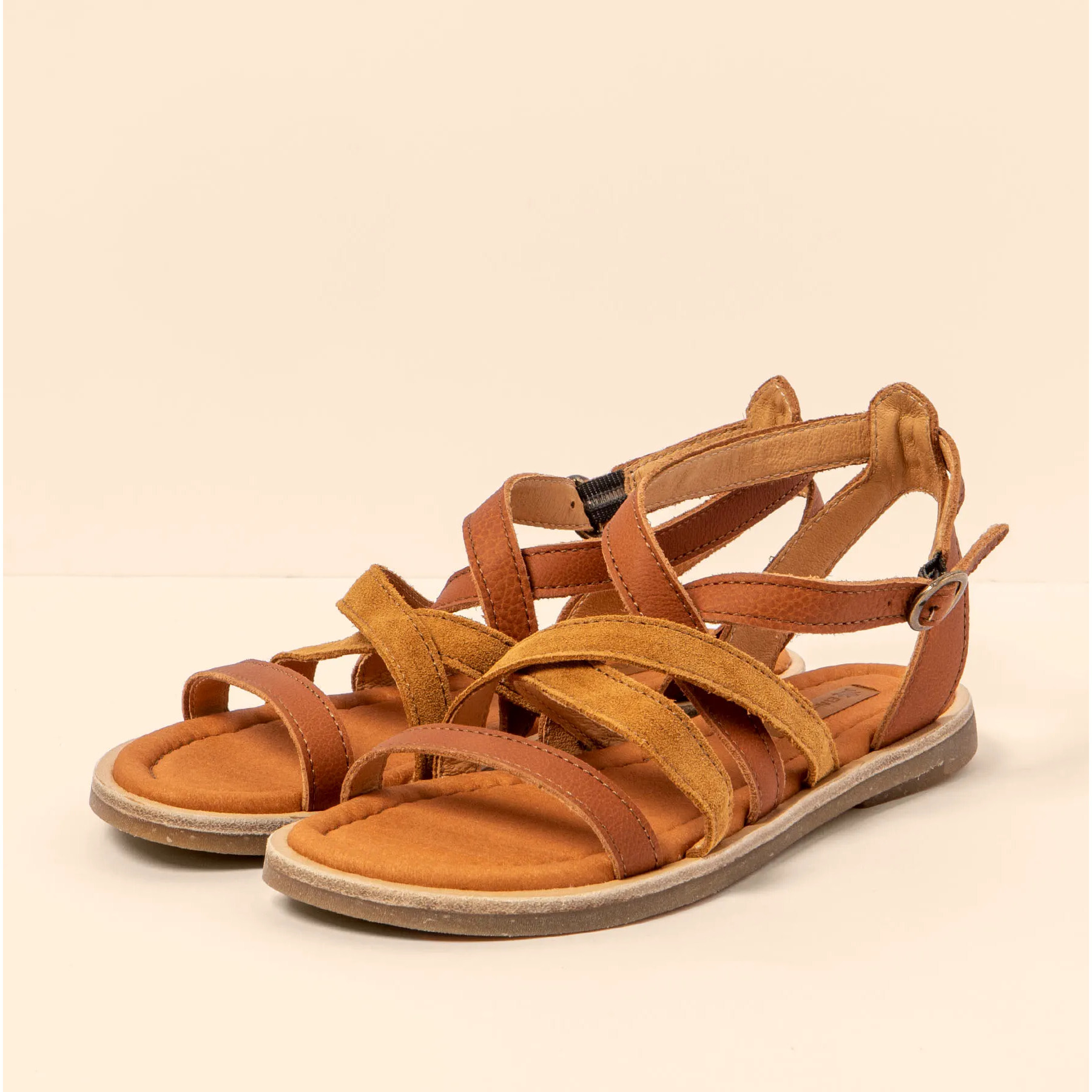 Sandalias N5691 MULTI LEATHER TOFFEE / TONAMI color Toffee