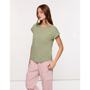 Camiseta Manga Corta Caqui - Luma