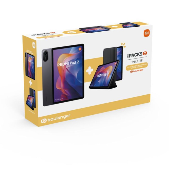 Tablette Android XIAOMI Pack Redmi Pad2 128Go Wi-Fi Gris + Etui