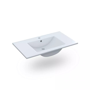 Pack de baño con lavabo cerámico Feel Blanco Brillo