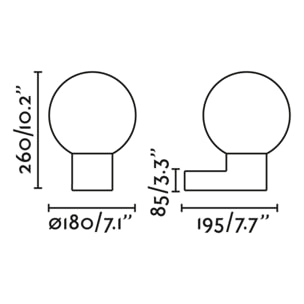 MOON Applique gris foncé