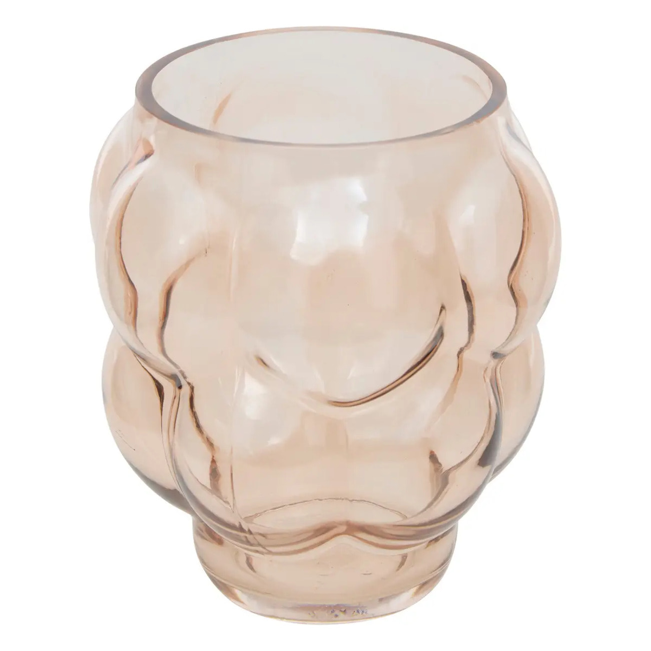 Vase Edia rose clair H18,5cm