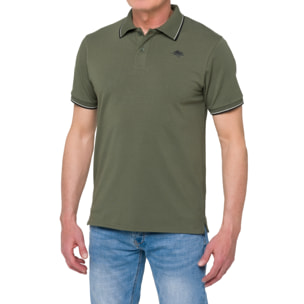 Polo con righine Hot Buttered Amak verde.