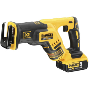 Scie sabre compacte XR - DEWALT - avec 2 batteries 18V 5.0Ah - chargeur - TSTAK - DCS367P2