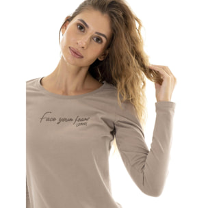 T-shirt a manica lunga da donna 'Relaxed'