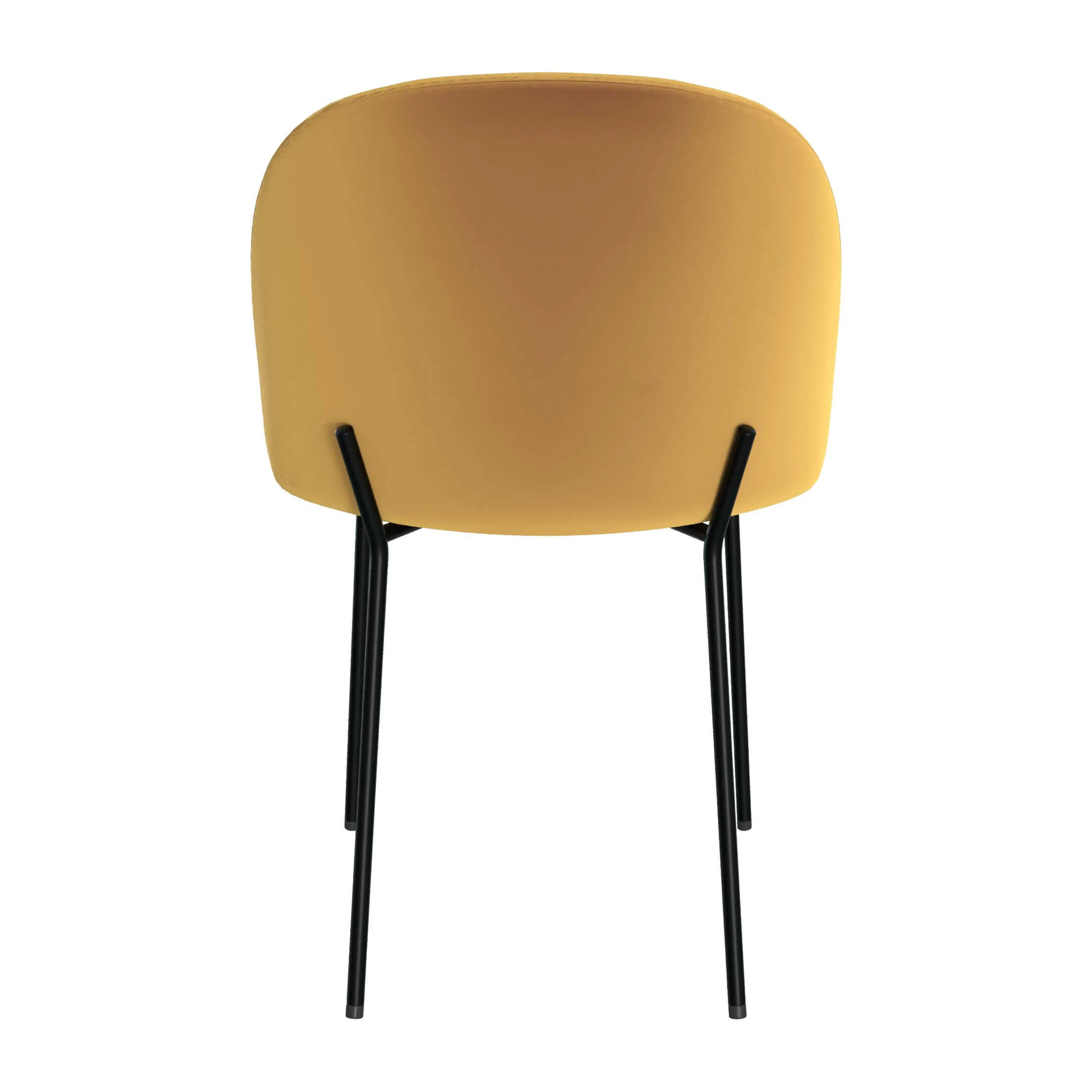 Lot de 2 chaises en velours jaune moutarde - Karl