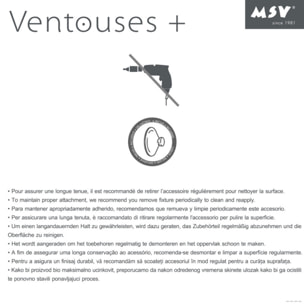 Etagère de douche à  ventouses Chromé MSV