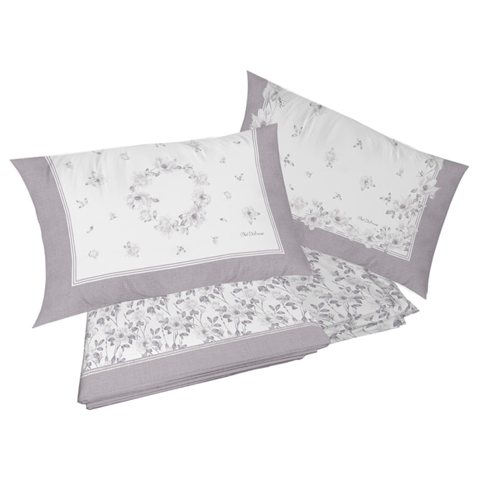 completo letto marsiglia beige in cotone 100% cotone