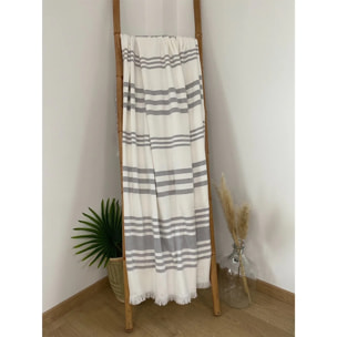 Fouta doublée éponge Karabuk XL Gris 140x180 380g/m²