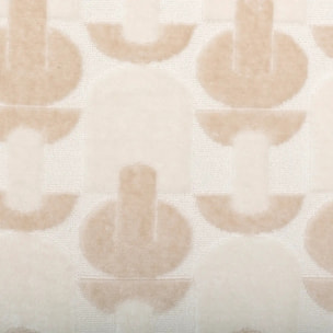 Coussin "Luna" jacquard velours lin 40x40cm