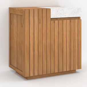 Meuble de salle de bain en bois avec vasque intégrée 80 cm - Noa