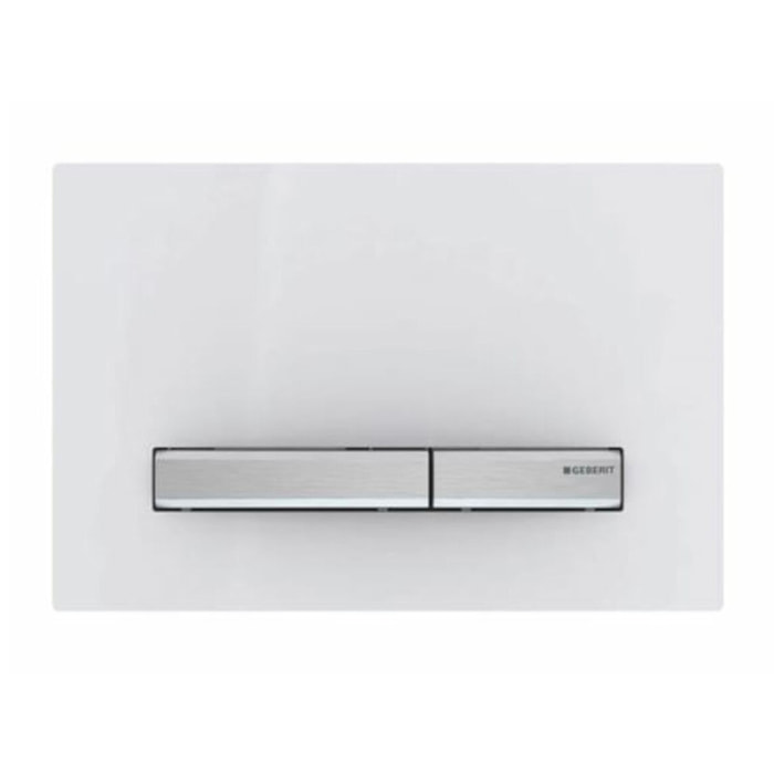 Plaque de déclenchement Sigma 50, blanc alpin boutons chrome (115.788.11.2)