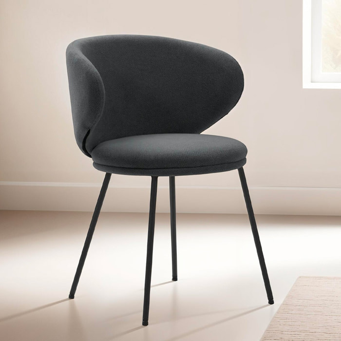 Lot de 2 chaises en tissu - COCOON