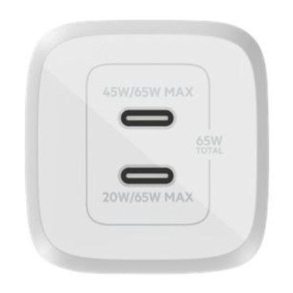 Chargeur BELKIN USB C x2 65W GaN PPS Blanc