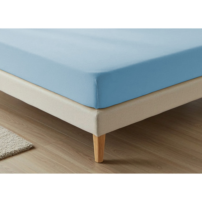 Lenzuolo Sotto Con Angoli No Stiro Tinta Unita Francesca Azzurro