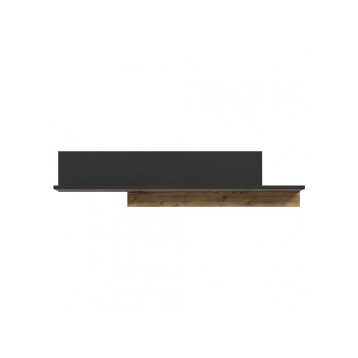 Etagère en bois effet chêne et noir style industriel L154cm - YAL