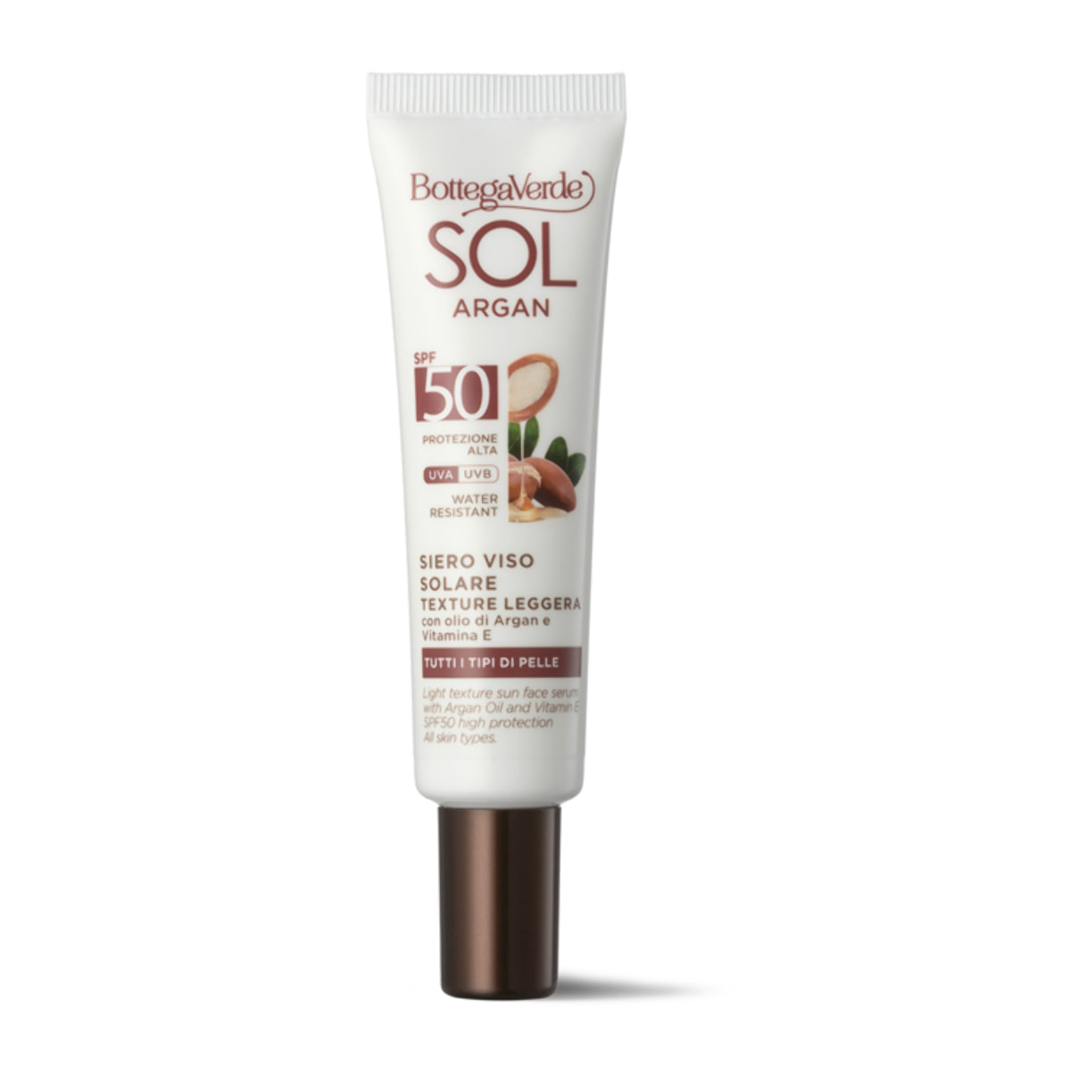 SOL Argan - Siero solare viso - SPF50 protezione alta