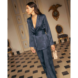 Blazer de traje de mujer con fajín