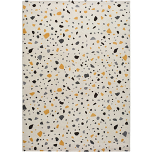 ADRA Alfombra inspiraciÃ³n terrazo en blanco, varias medidas disponibles
