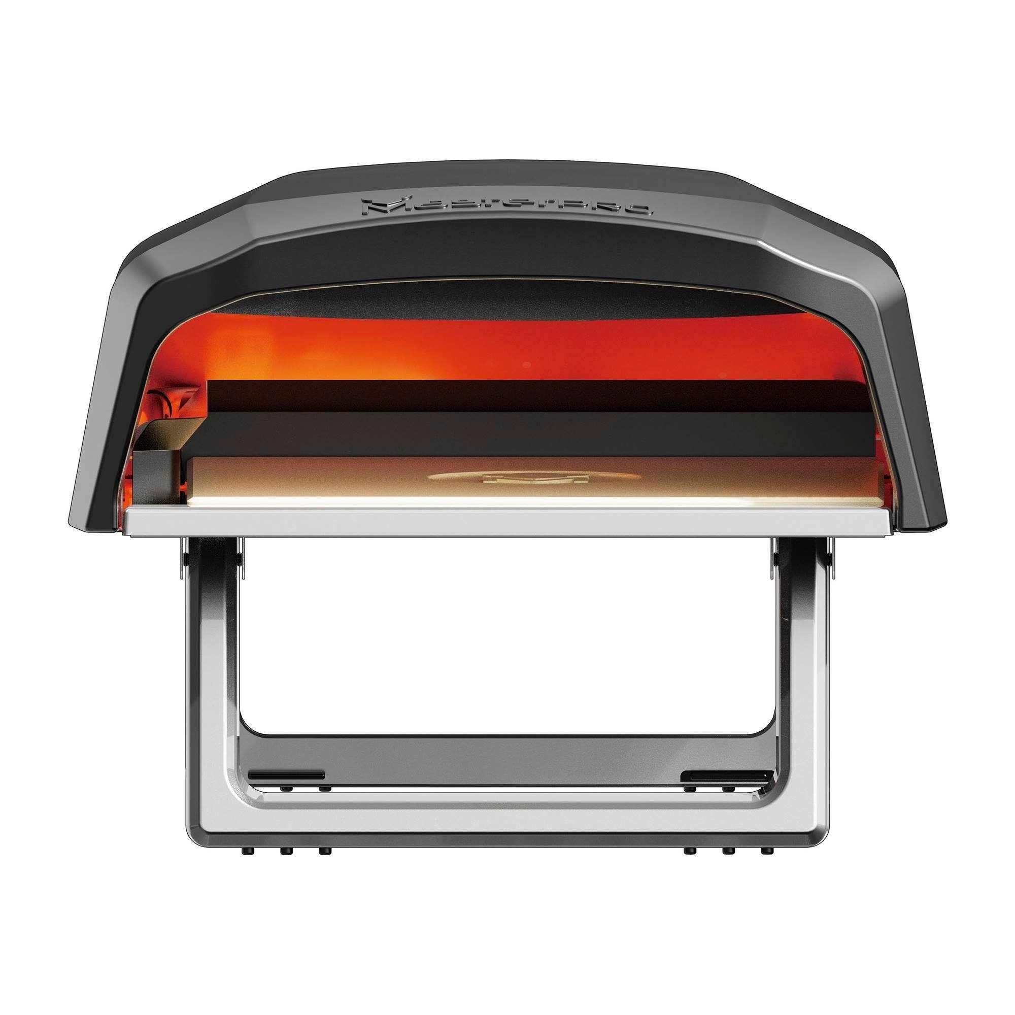 Horno de Pizza a Gas Giratorio 32,5×32,5 cm – Hasta 500 ºC, Cocción Rápida y Uniforme MasterPRO