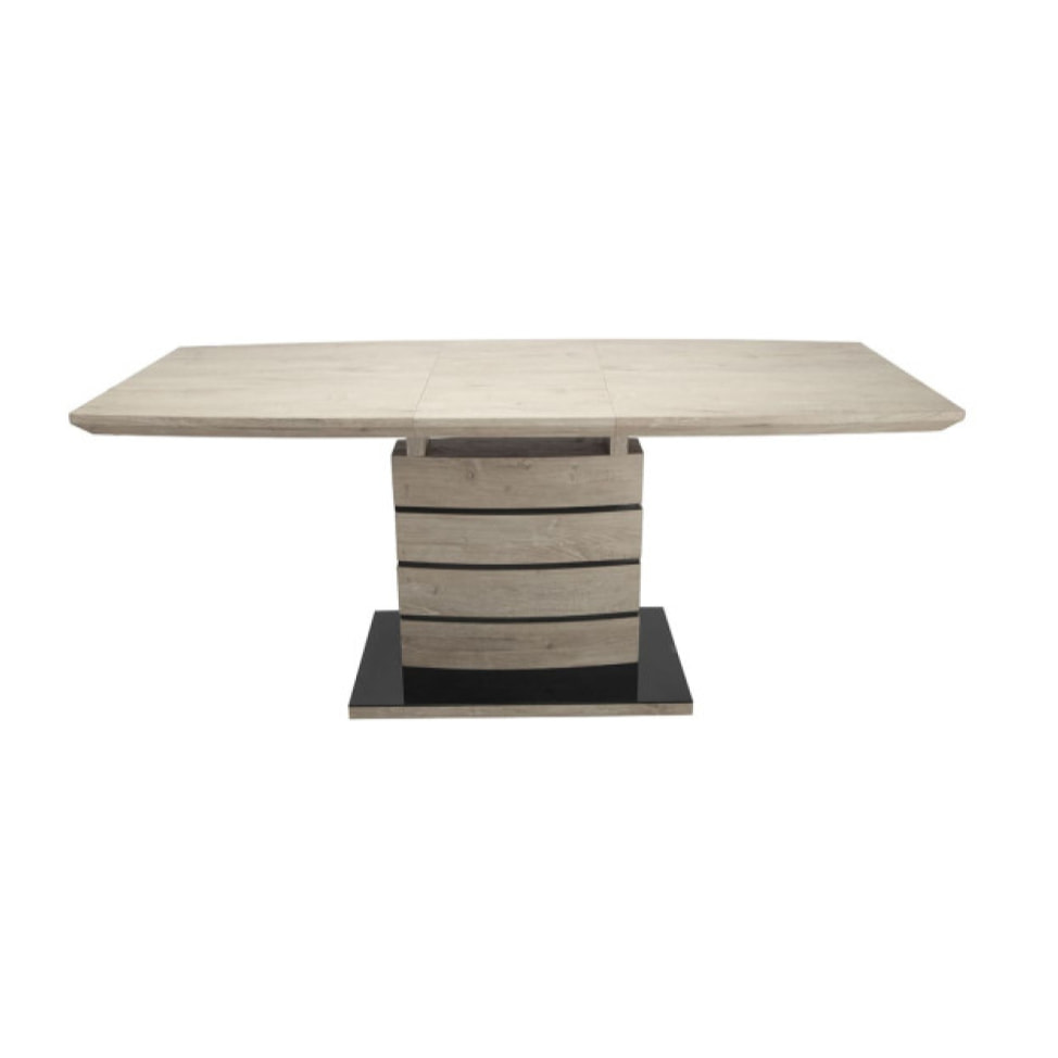 Table de repas extensible 140/180 cm pied centrale - 3 coloris - LEONAR