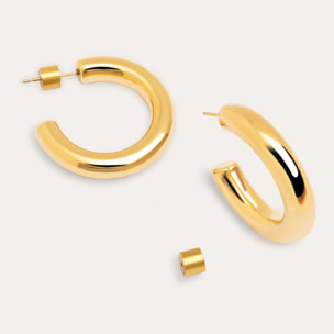 Orecchino Mombasa in Acciaio Placcato Oro