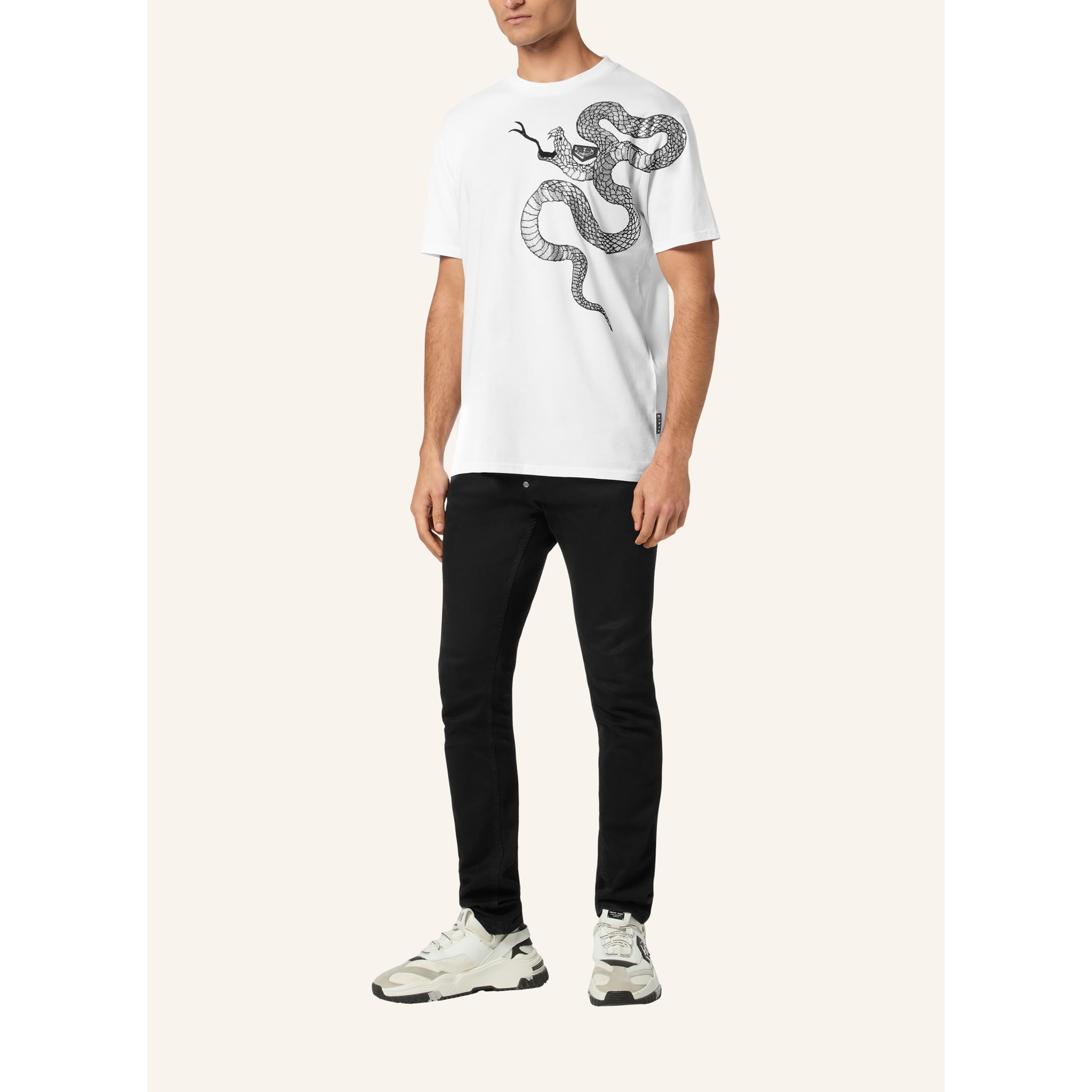PHILIPP PLEIN T-Shirt Round Neck Ss SNAKE