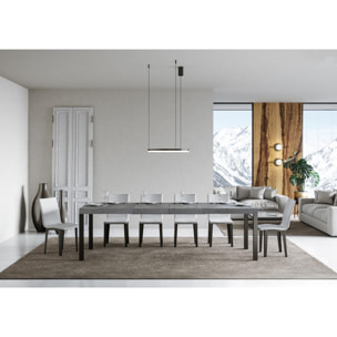 Mesa extensible 90x130/234 cm Everyday Premium Cemento estructura Antracita