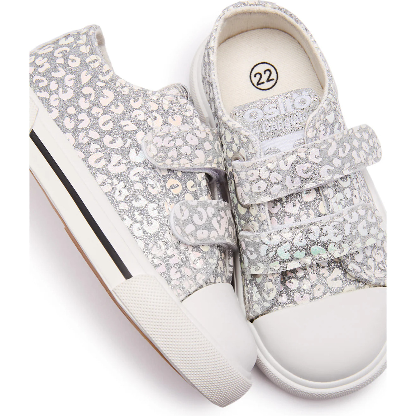 Zapatillas Bajas de Bebés Glitter Plata