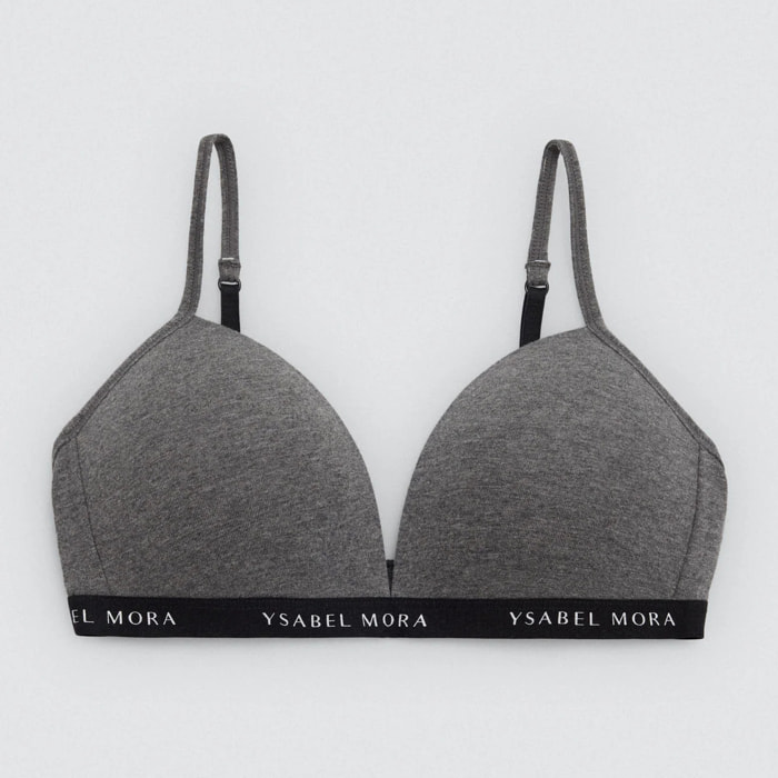 Reggiseno giovanile in cotone senza ferretto blu navy