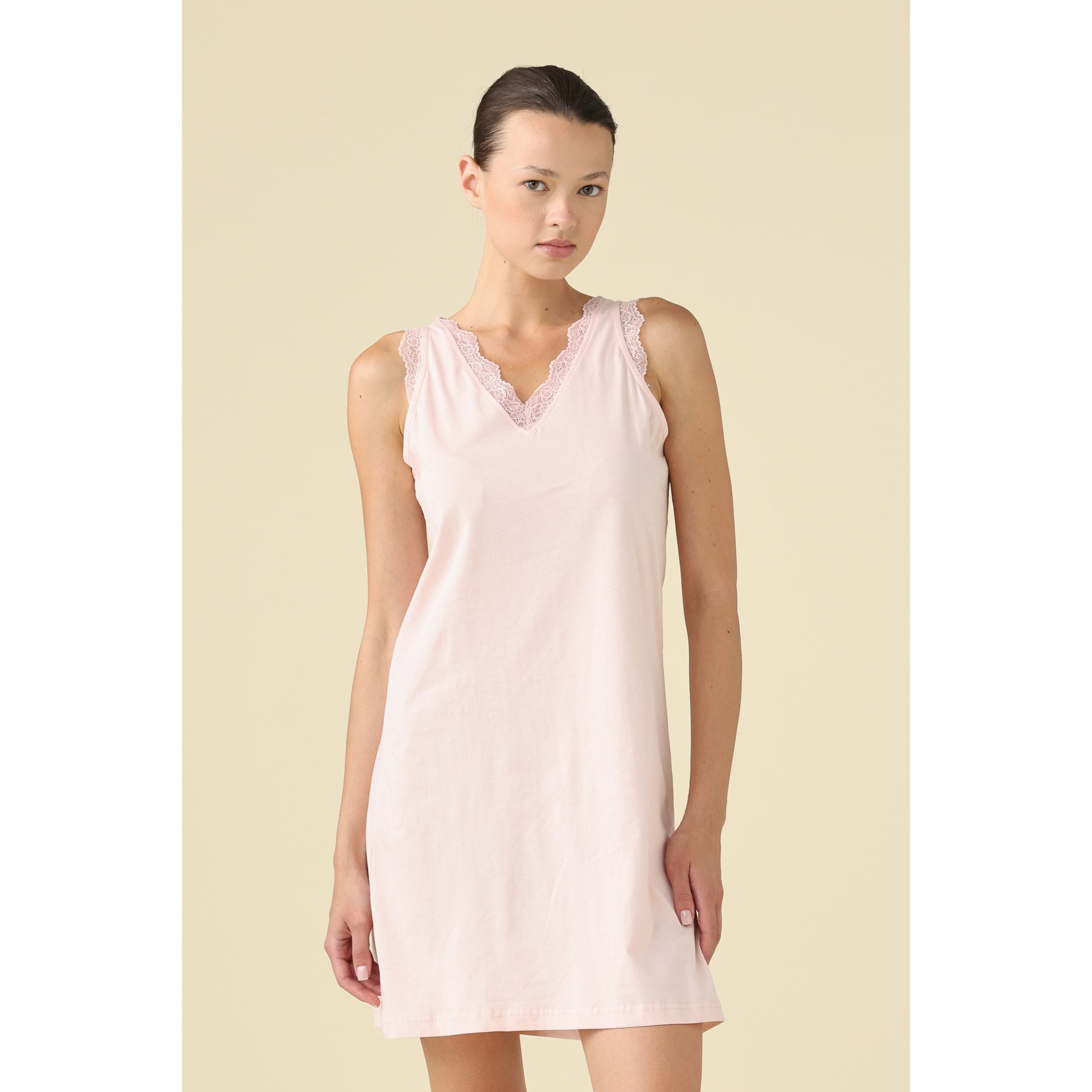 Camicia da notte donna estiva in cotone articolo essential. Noidinotte