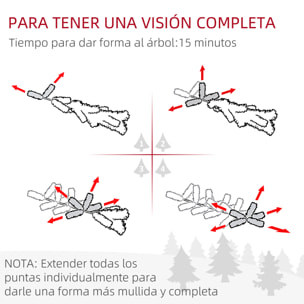 Árbol de Navidad 180 cm Árbol de Navidad Artificial Nevado con 796 Ramas y Soporte de Metal Árbol Navideño para Salón Interior Verde