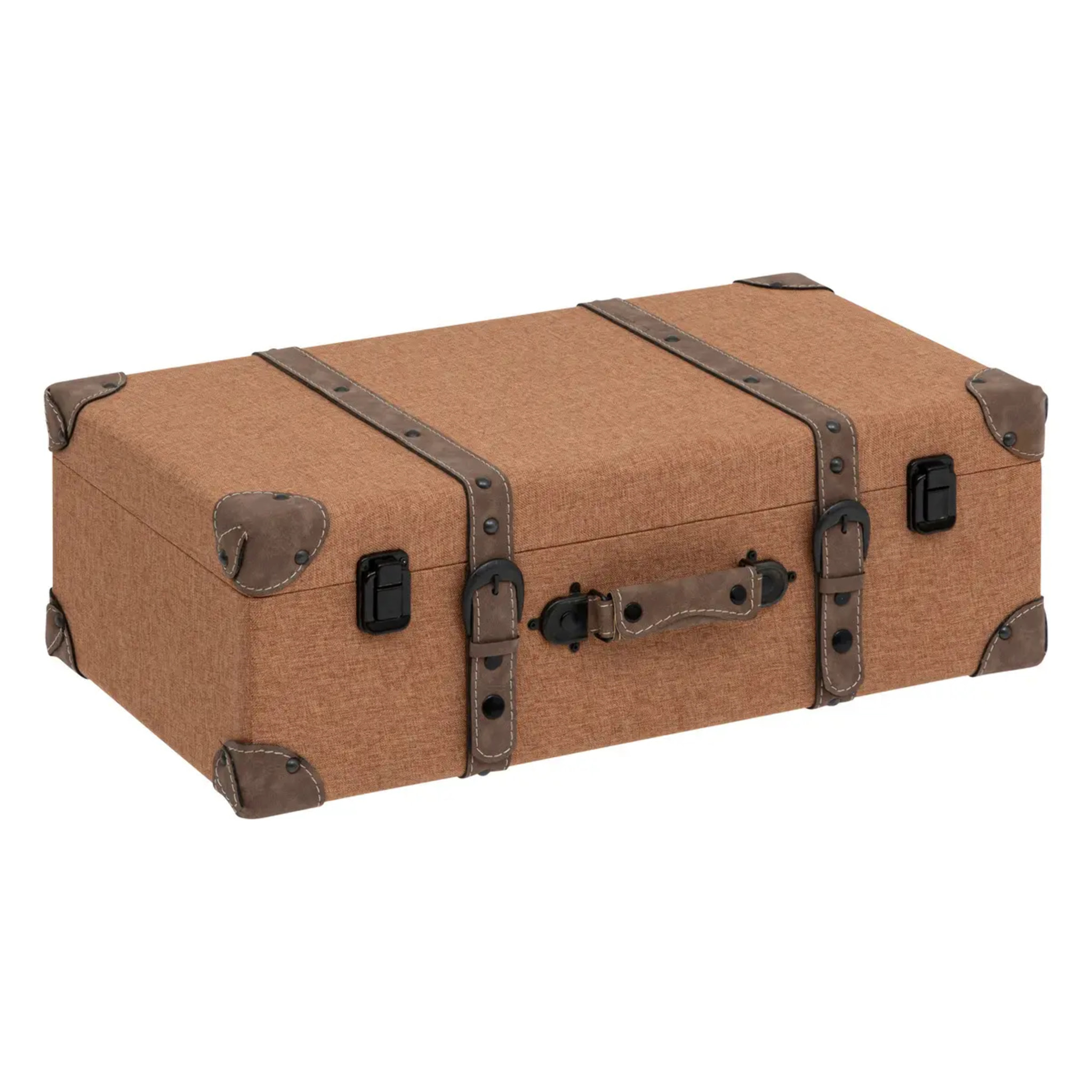 Lot de 3 malles "Be vintage" L45,5/55,5/60,5cm caramel