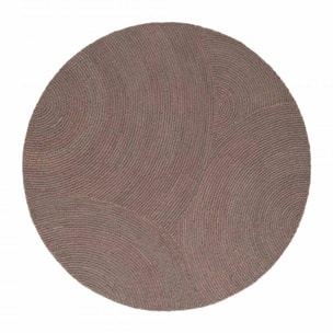 Tapis rond, motif rond, laine tissée main yox, chaleureux