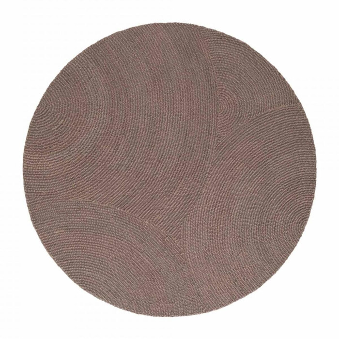 Tapis rond, motif rond, laine tissée main yox, chaleureux