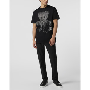 PHILIPP PLEIN Round Neck T-Shirt Teddy Strass Teddy Bear