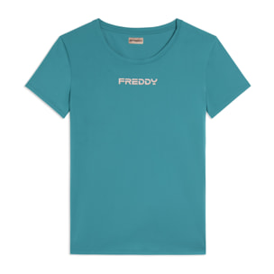 T-shirt regular in tessuto tecnico leggero