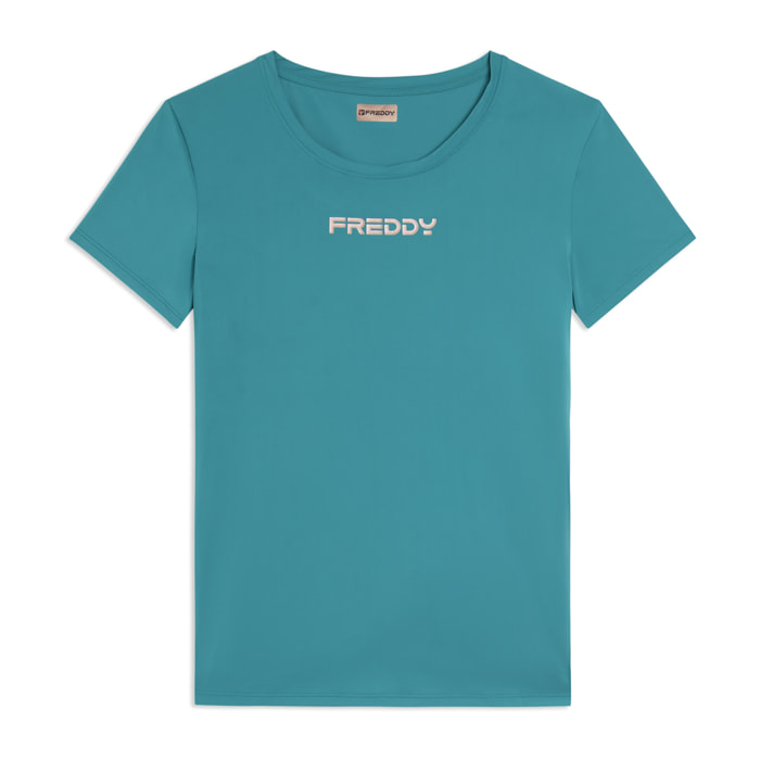 T-shirt regular in tessuto tecnico leggero
