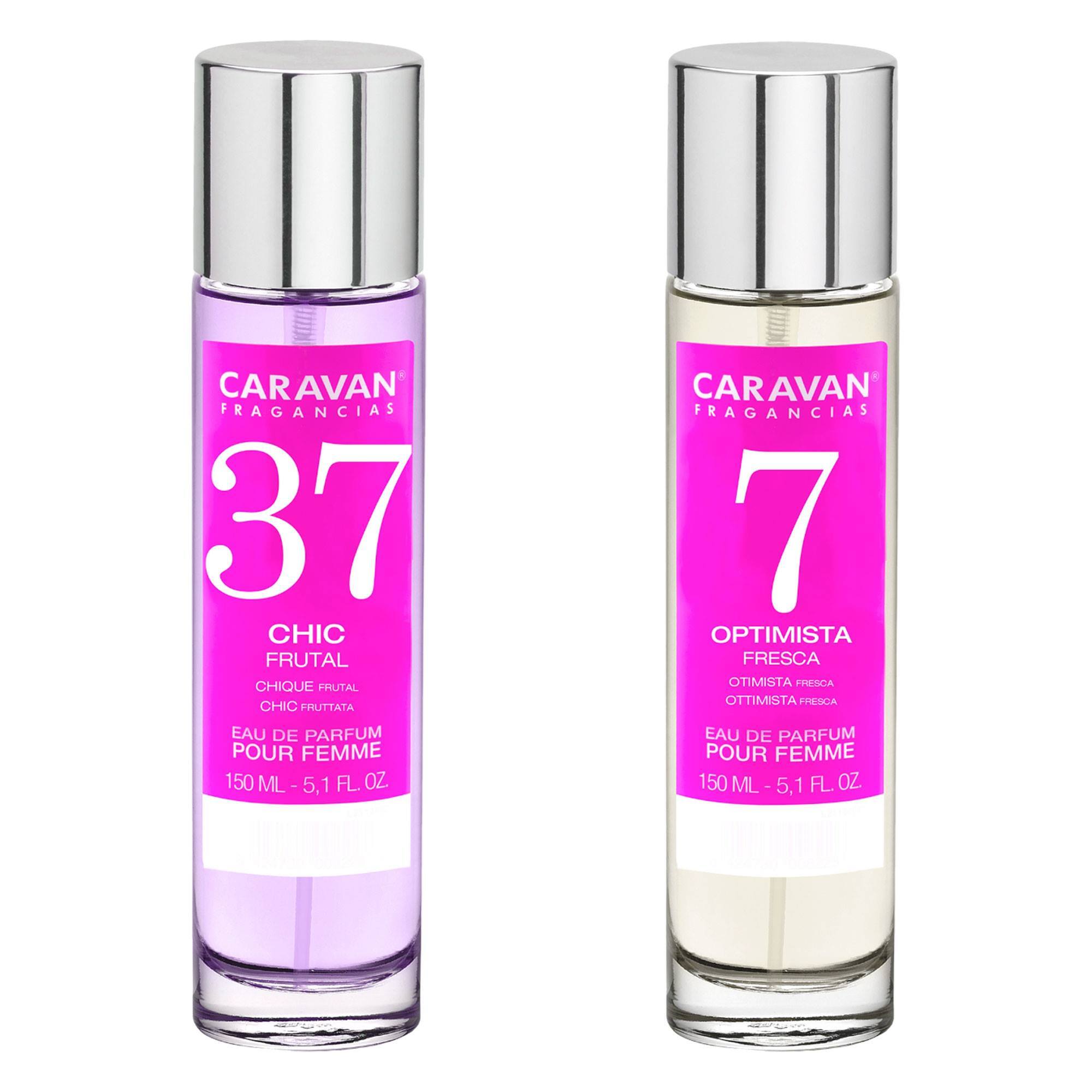 Caravan fragancias - caja de regalo con 2 perfumes: nº7 y nº37 de 150 ml, para mujer