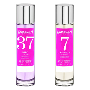 Caravan fragancias - caja de regalo con 2 perfumes: nº7 y nº37 de 150 ml, para mujer