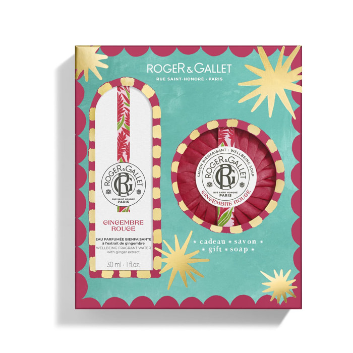 Gingembre Rouge - Coffret Eau Parfumée Bienfaisante 30ml + Savon 100g