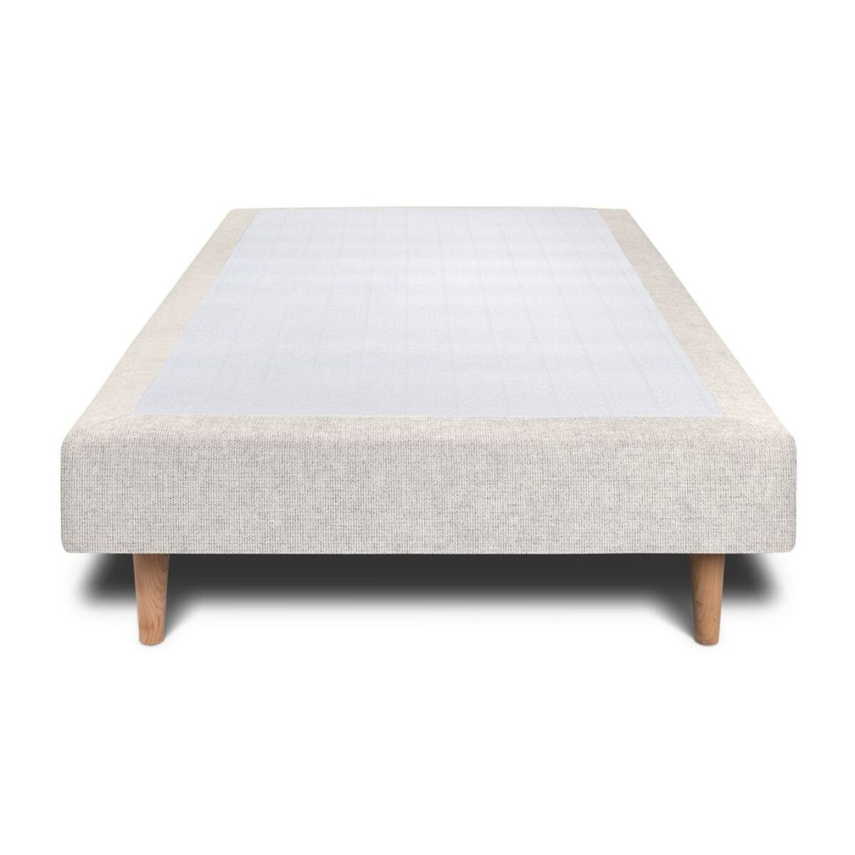 Sommier Tapissier Tissu Ep14 - pieds bois