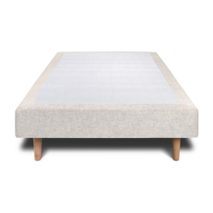 Sommier Tapissier Tissu Ep14 - pieds bois